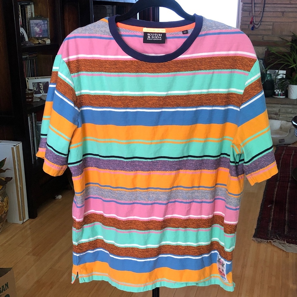 LEAVING SOON! Scotch & Soda Multicolor Horizontal Stripe Tee